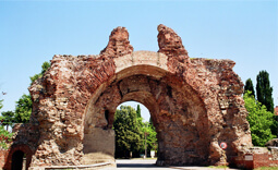 Gate in Roman fortress wall in Hisarya